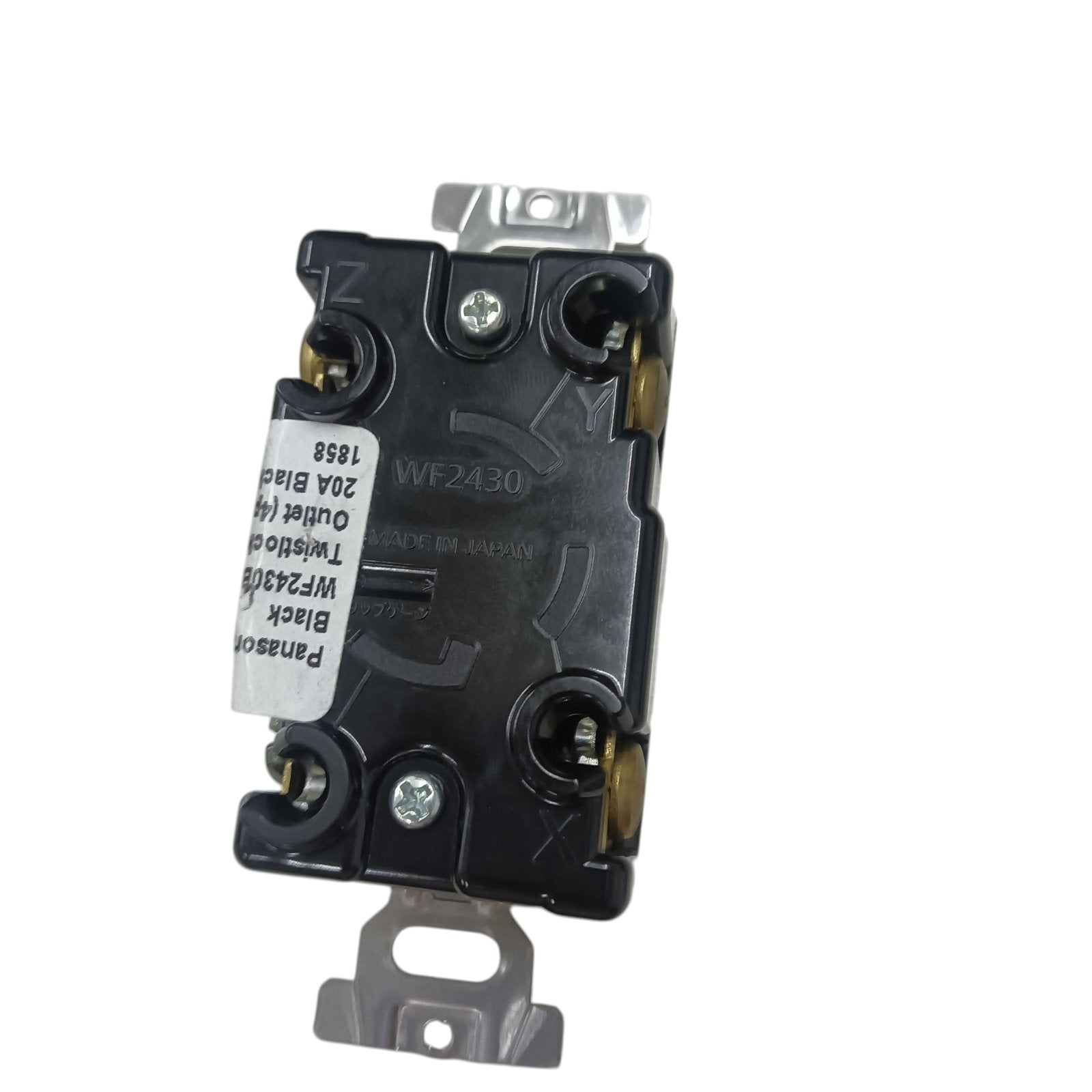 Panasonic 30A twist lock outlet 4 Wire black industrial 4 wire receptacle with mounting ears and brass terminals