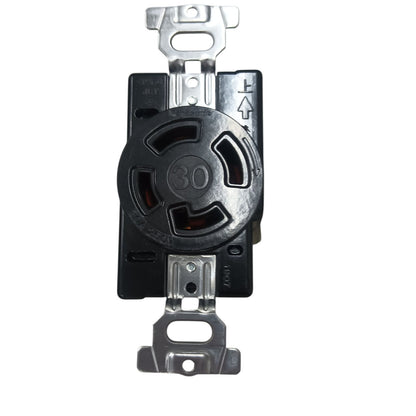 Panasonic 30A twist lock outlet 4 Wire black industrial 4 prong receptacle with mounting straps