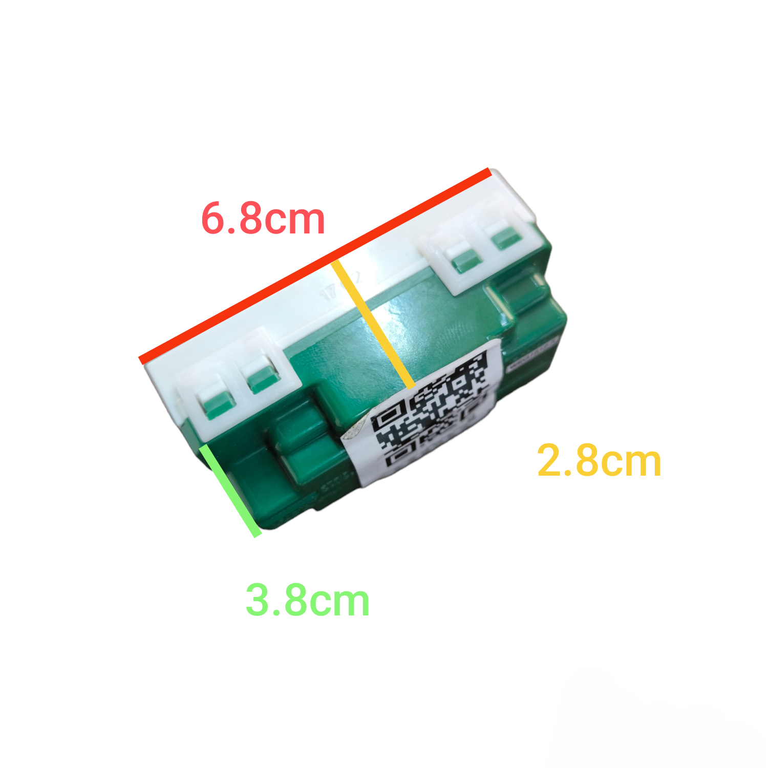 Panasonic duplex outlet 220V 15A green modular power outlet insert with white top and size labels