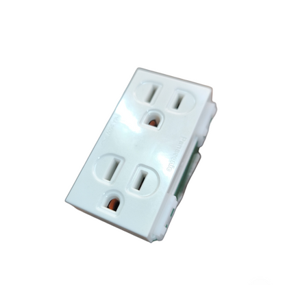 Panasonic duplex outlet 220V 15A white dual socket power receptacle for appliances and wall installation