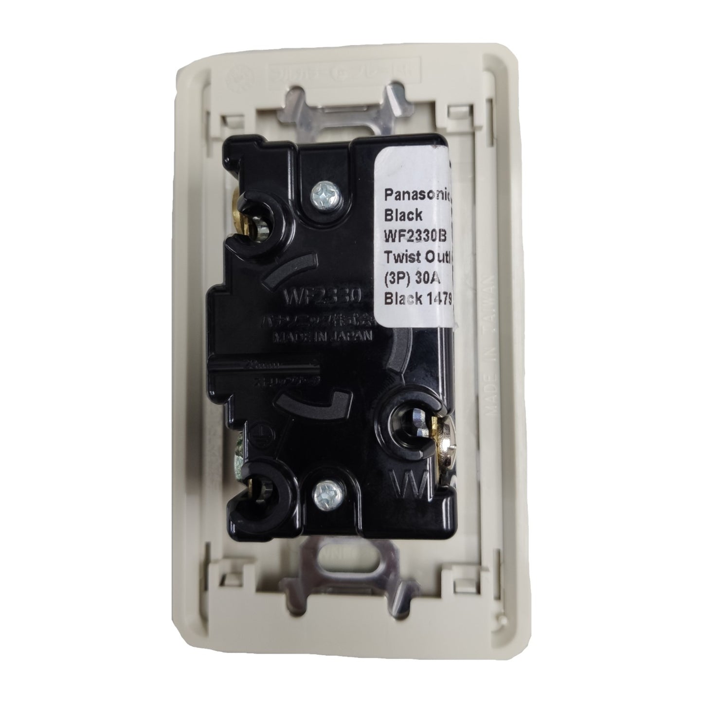 Panasonic 30A Twist Lock Outlet with Plate Cover 2P+E (3P) 250V (NEMA L6) WF2330 and WNF6254W-8, Twistlock