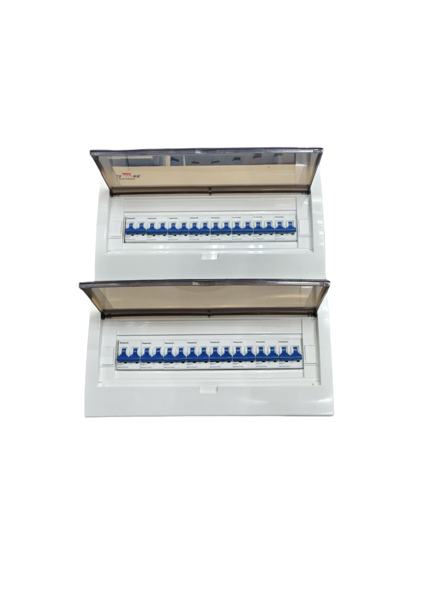 Panasonic Panel Board 50A 2 Pole Main electrical distribution board with multiple circuit breakers