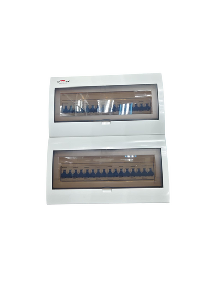 Panasonic Panel Board 50A 2 Pole Main electrical distribution box with clear cover and circuit breakers