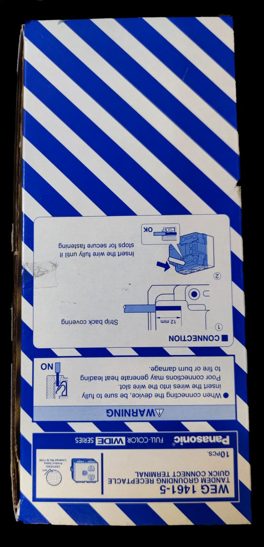 Panasonic receptacle quick connect terminal 20A full color wiring series packaging box