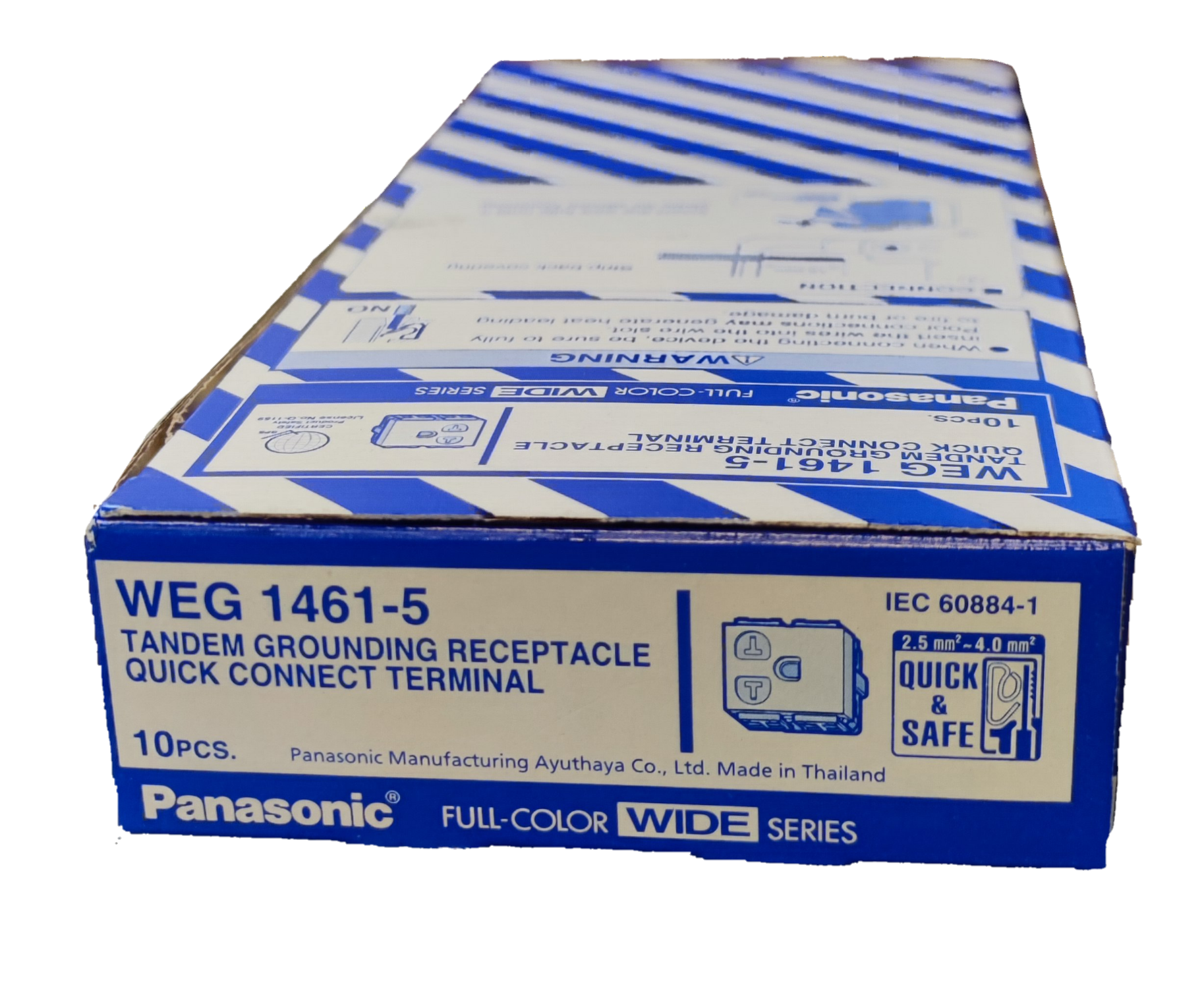 Panasonic Receptacle Quick Connect Terminal 20A tandem grounding receptacle box with 10 pieces