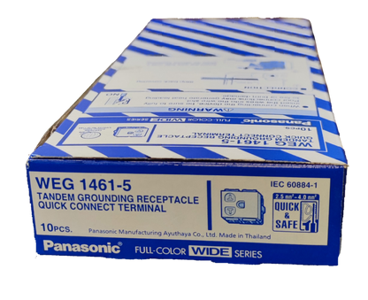Panasonic Receptacle Quick Connect Terminal 20A tandem grounding receptacle box with 10 pieces