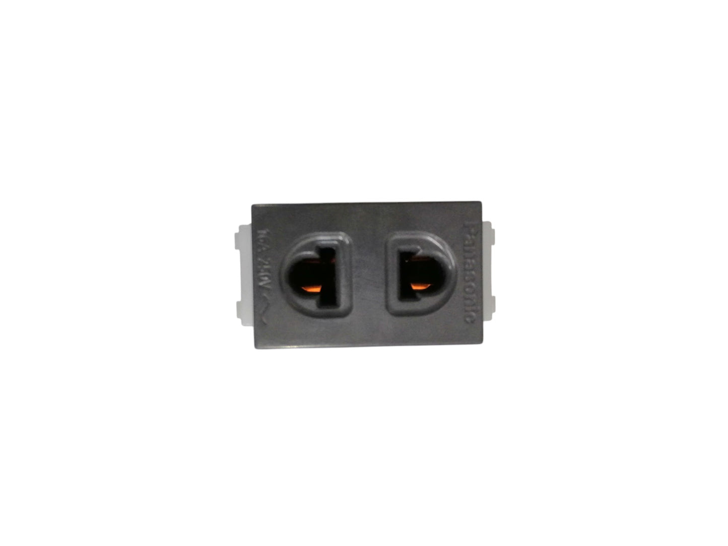 Black Panasonic universal outlet 16A double power socket for electrical connections