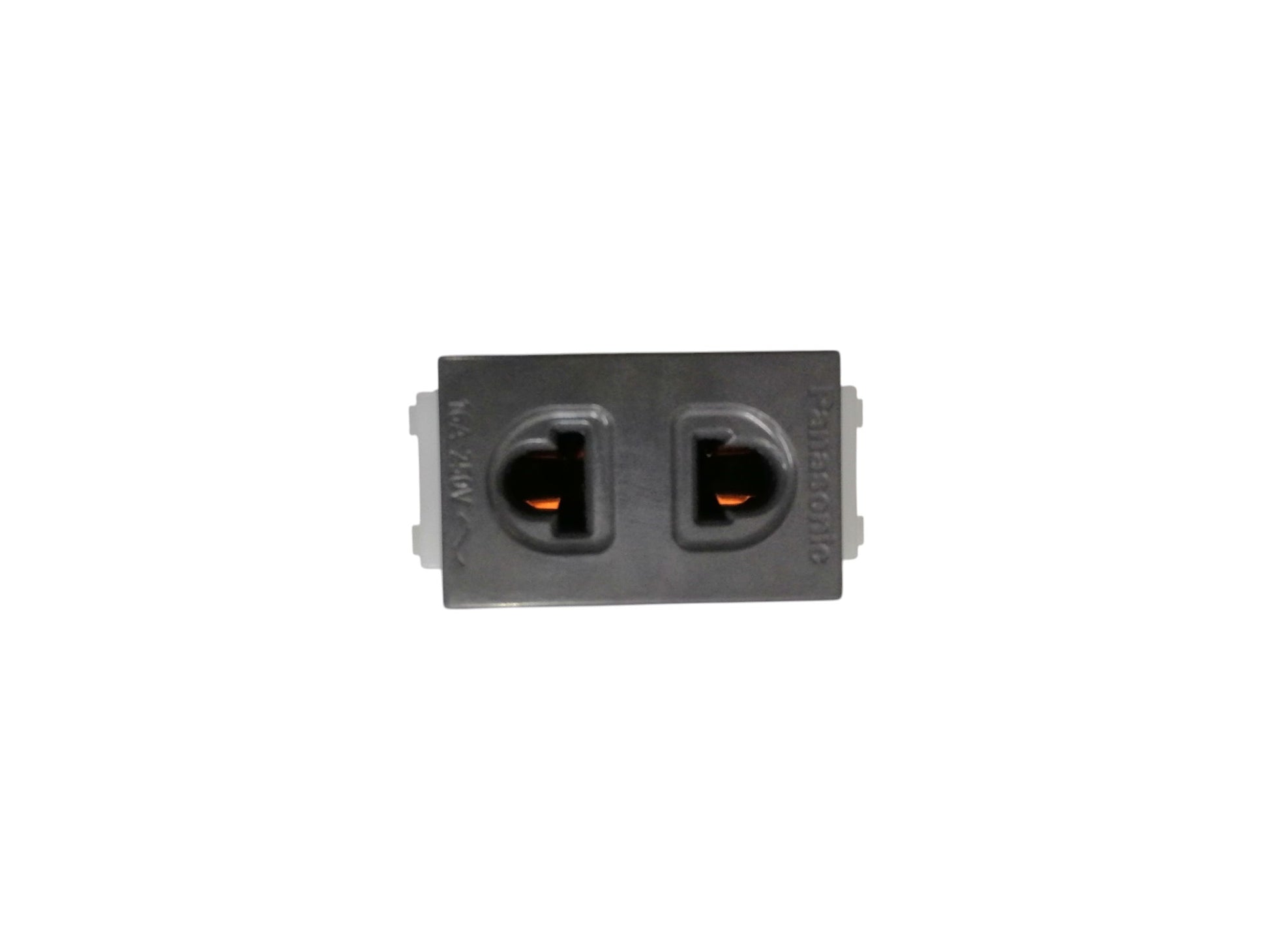 Black Panasonic universal outlet 16A double power socket for electrical connections