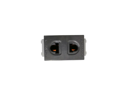 Black Panasonic universal outlet 16A double power socket for electrical connections