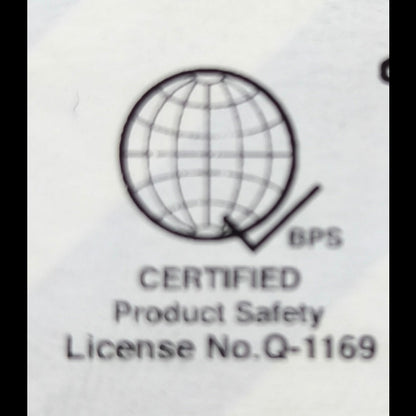 Panasonic WEG1001-5 WEG6802 outlet with certified product safety label for reliable electrical use