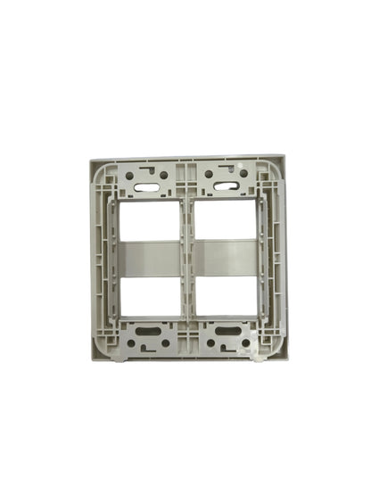 Panasonic WEG6804-1 wall plate 4 Gang in light gray for multiple power socket installations