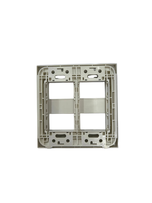 Panasonic WEG6804-1 wall plate 4 Gang in light gray for multiple power socket installations