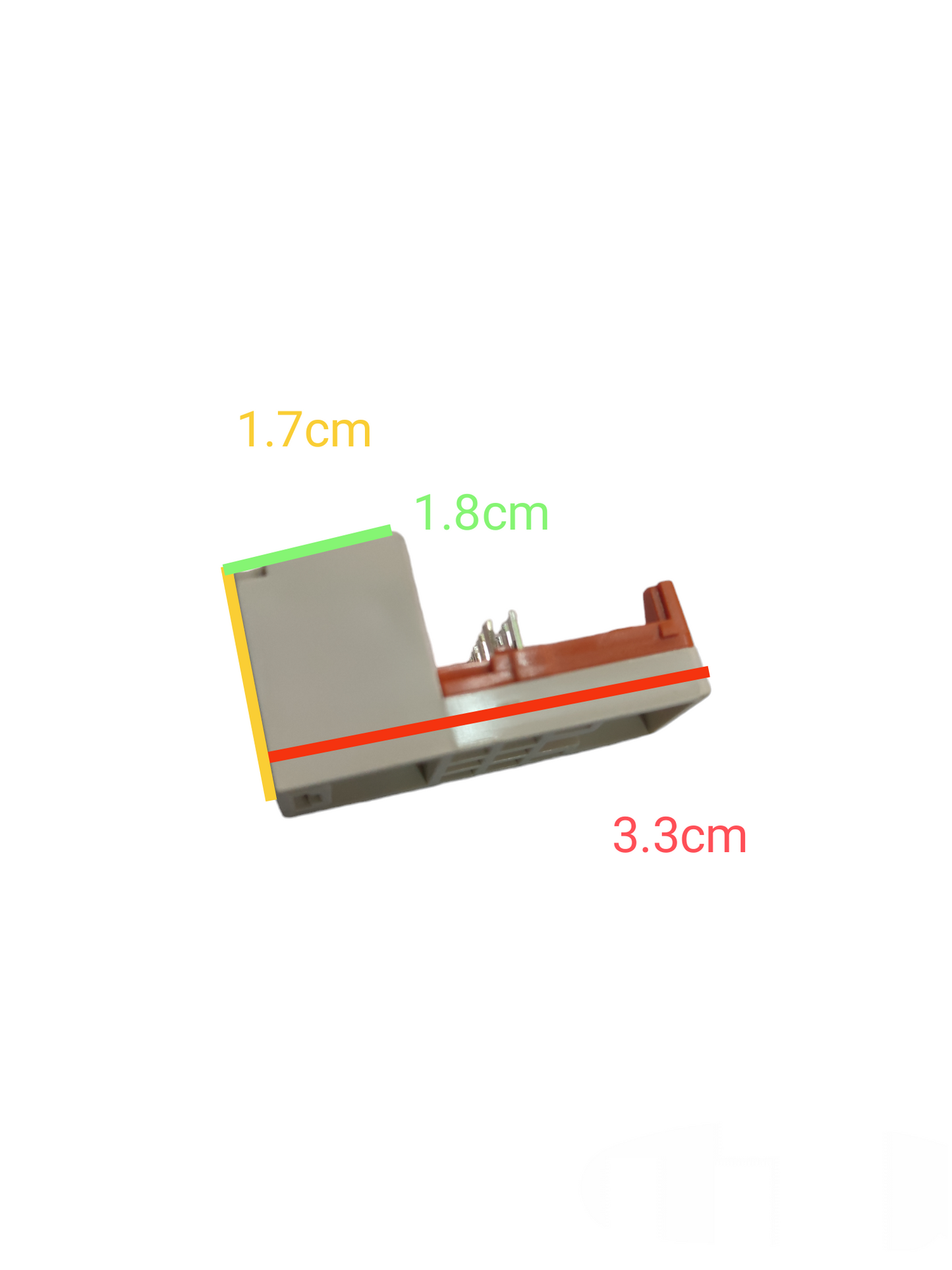 Panduit CAT5e Modular Jack with compact design and precise measurements for networking connections