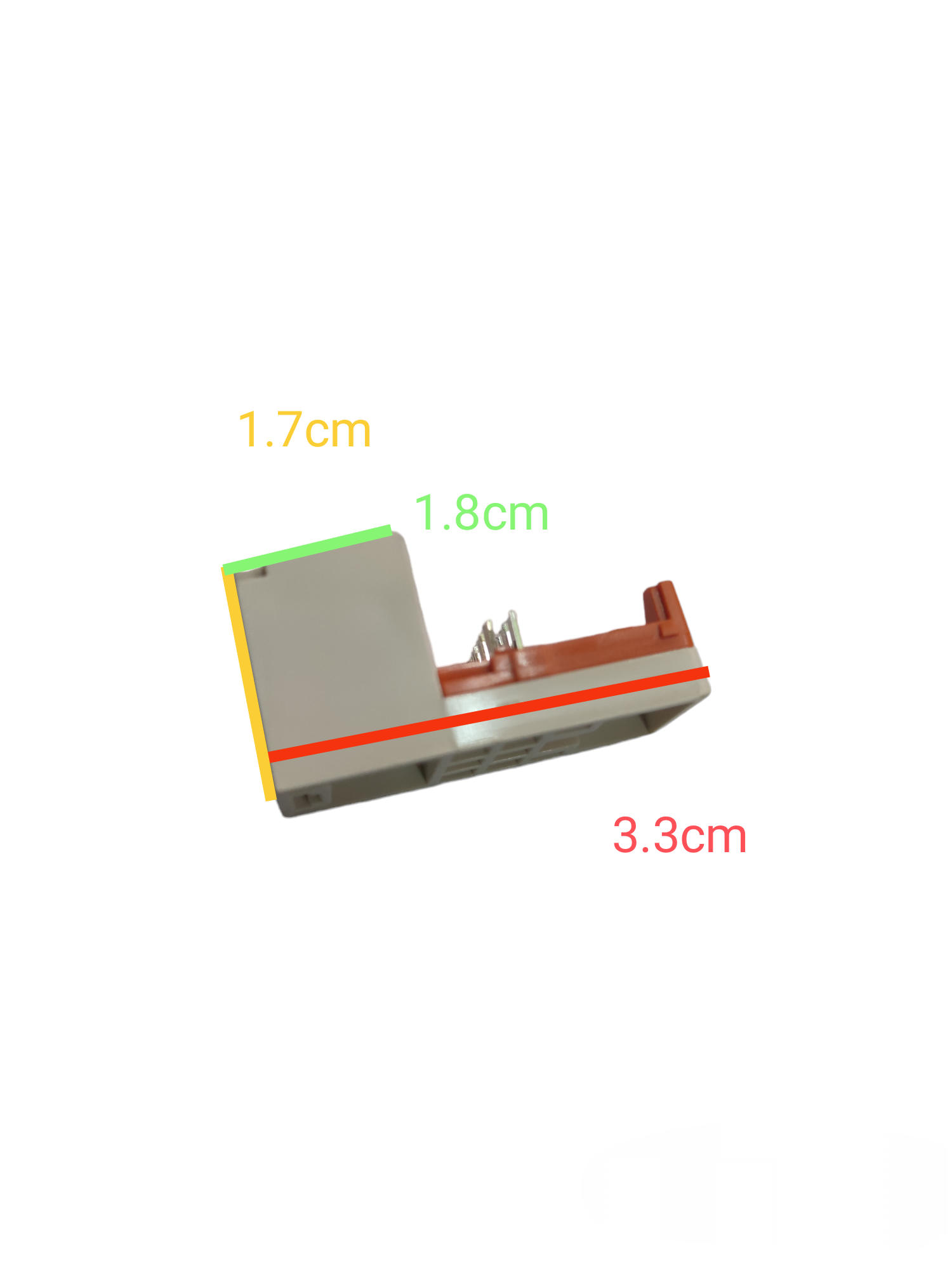 Panduit CAT5e Modular Jack with compact design and precise measurements for networking connections
