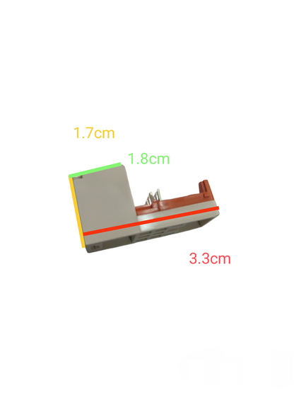 Panduit CAT5e Modular Jack with compact design and precise measurements for networking connections