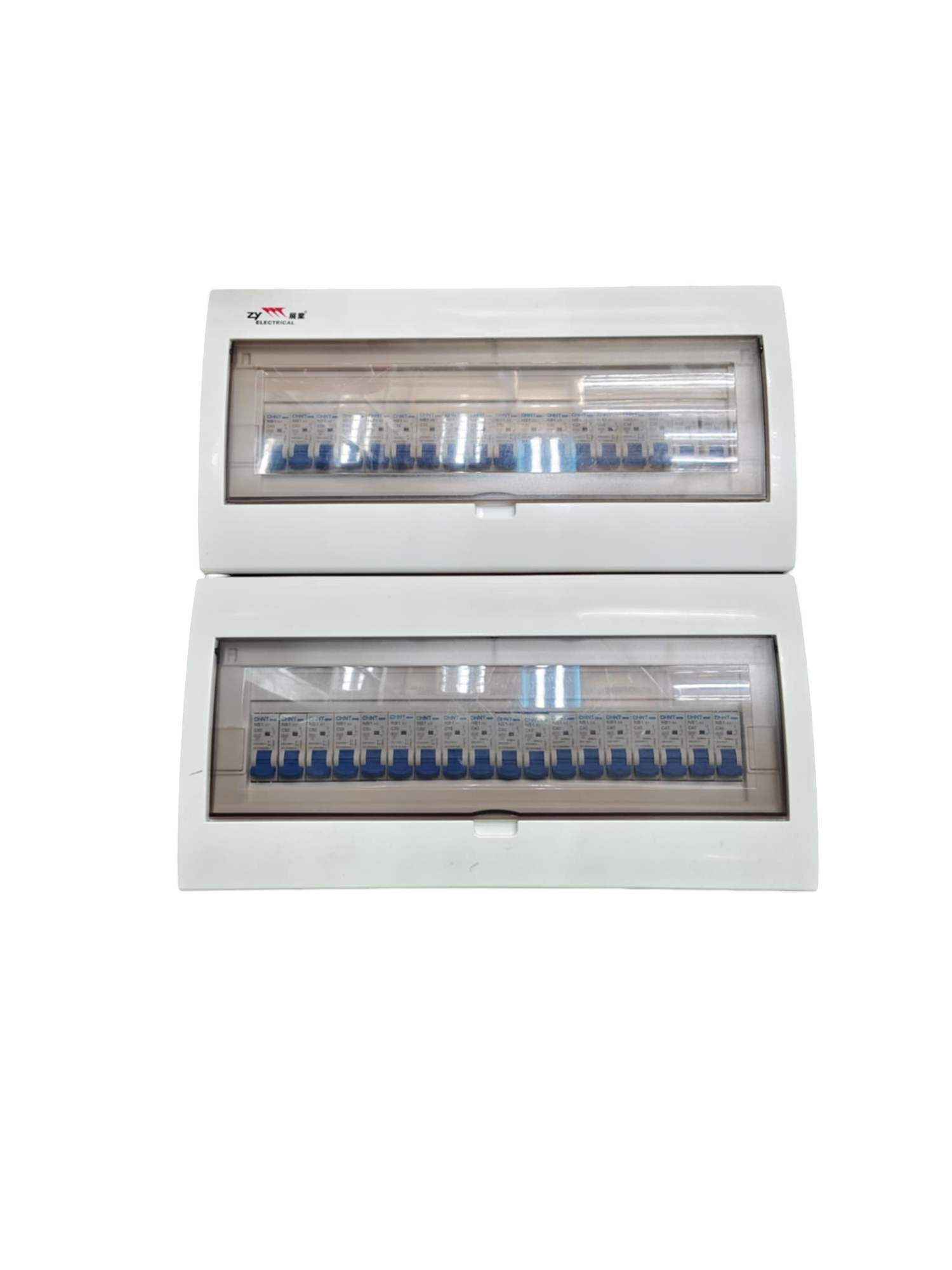 Chint and ZY Panel Board 100A 1 Pole DZ158 electrical circuit breaker boxes with transparent covers