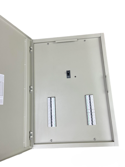 Schneider & Royu Panel Board 250A 3 Pole MCCB Main with interior wiring and breaker slots