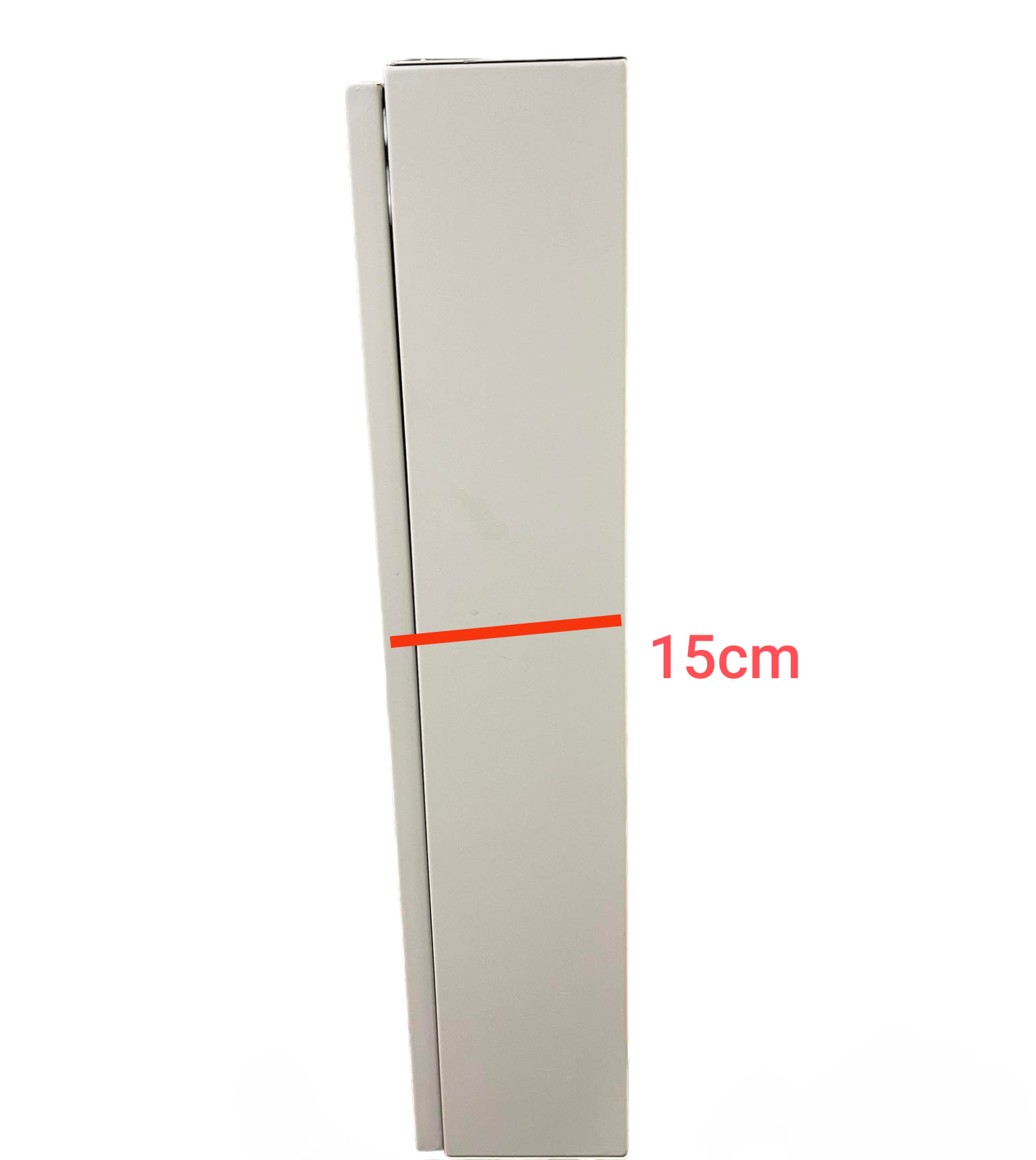 Side view of Schneider Royu Panel Board 250A 3 Pole MCCB Main electrical circuitry part in white casing