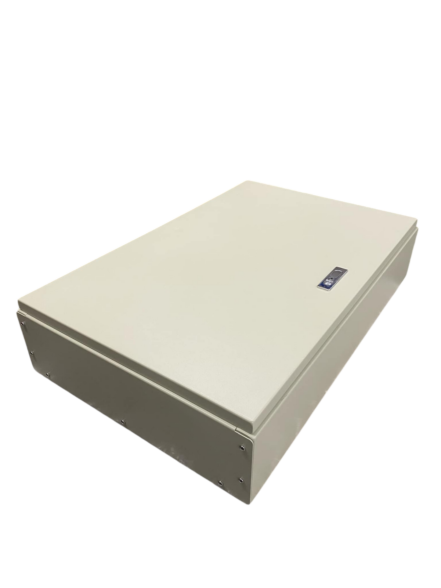 Schneider and Royu Panel Board EZC100H 100A 2 Pole electrical circuitry part in beige metal enclosure