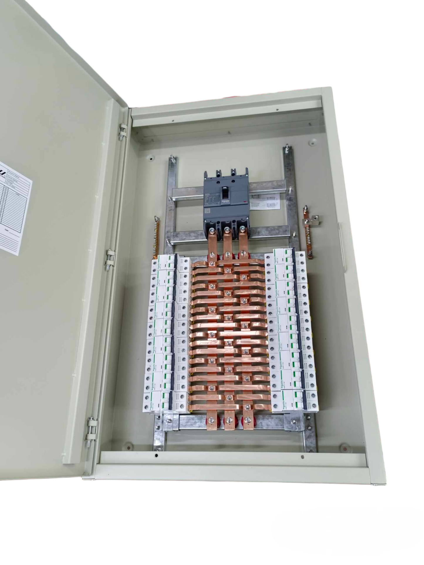 Schneider Panel Board for EZC250F 125A 25KAIC 3 Pole with copper busbars and circuit breakers