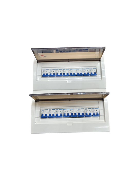 Panel Box with 15 Bus Bar 2 Pole Royu Breakers electrical distribution unit with blue switches