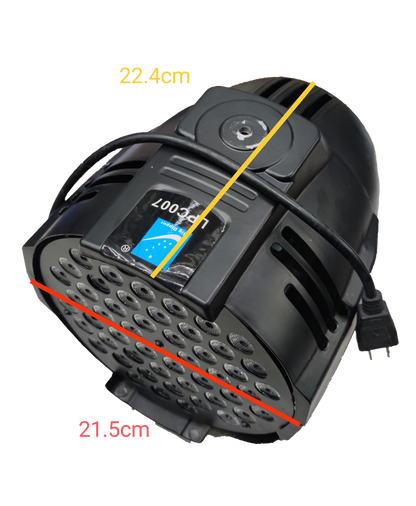 Black PAR LED 54 220V with DMX Signal Input stage light bulb with multiple LED lenses and power cable