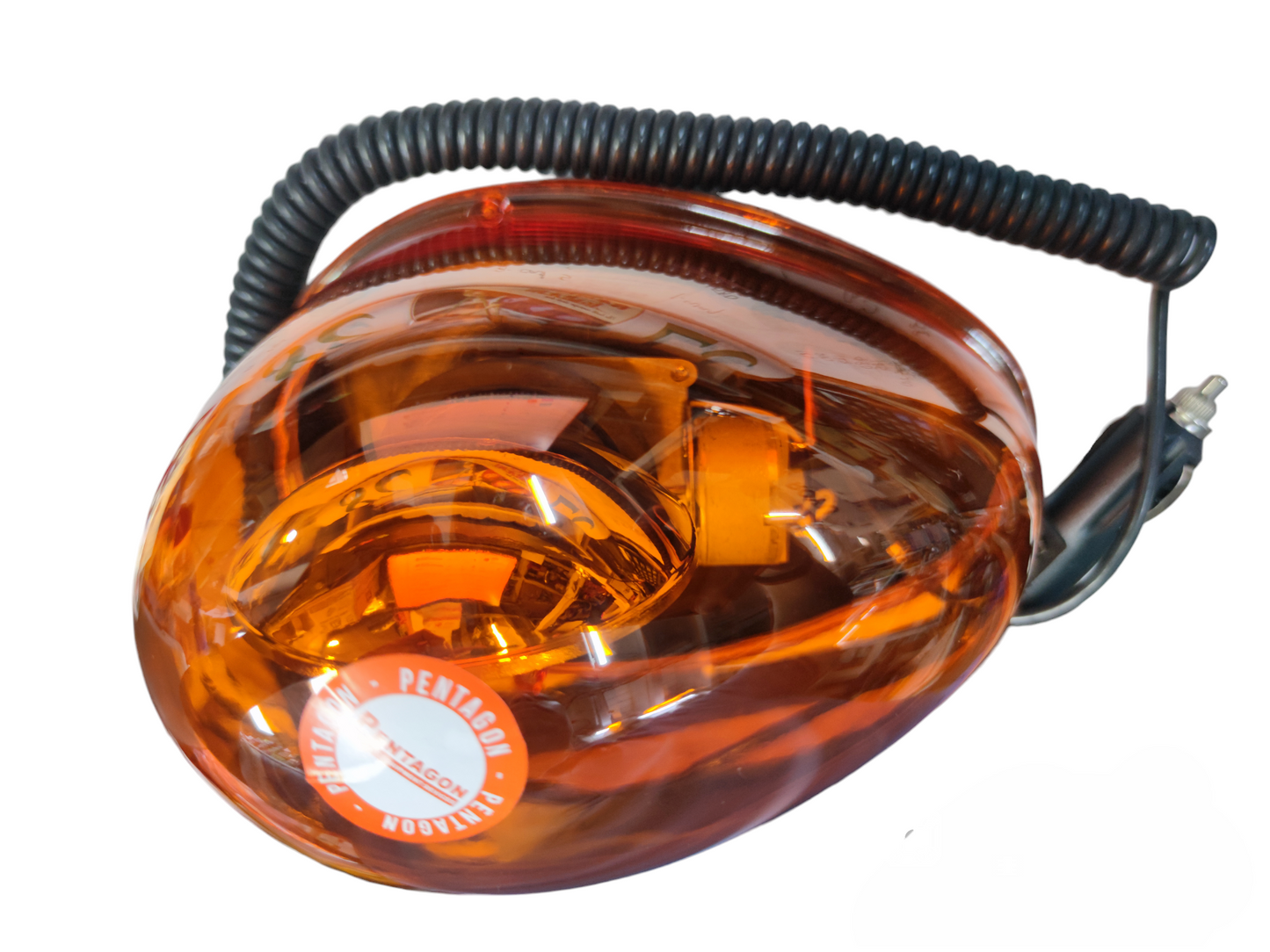 Warning Light Rotary Bulb Type 12V orange work safety light with coiled cord from China