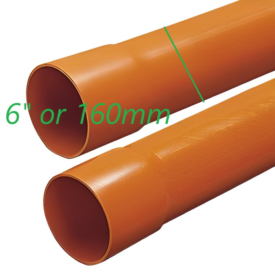Atlanta 160mm PVC Electrical Pipes Permaline orange tubes for electrical conduit use