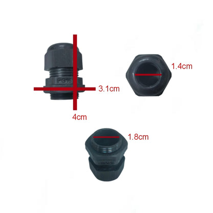 PG16 cable gland 10-14mm with dimensions for effective cable management and sealing