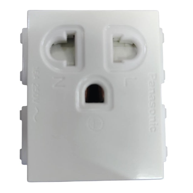 Panasonic Universal with Ground 16A 250V with Safty Shutter Wide Series - WEG1181K-5