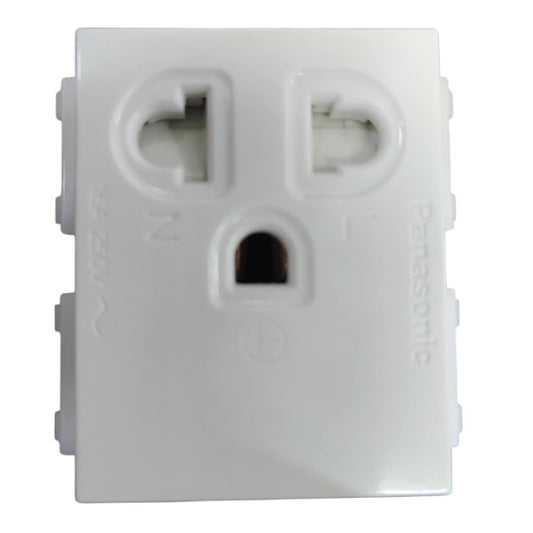 Panasonic Universal with Ground 16A 250V with Safty Shutter Wide Series - WEG1181K-5