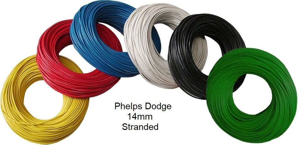 Phelps Dodge THHN Stranded Wire AWG 6 - White among colorful stranded wire options