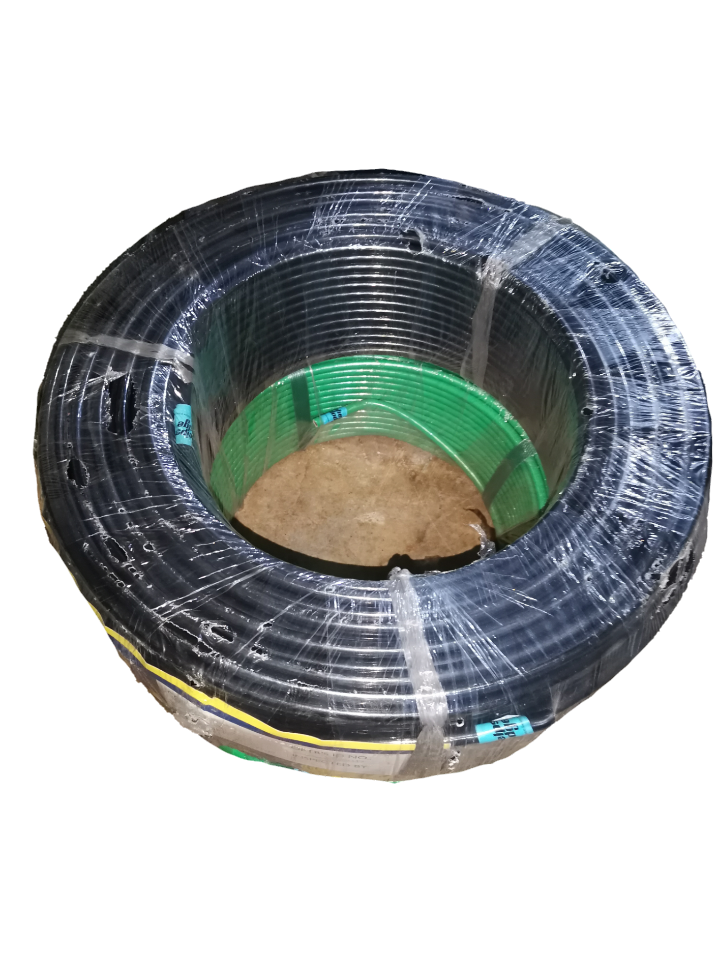 Phelps Dodge THHN Stranded Wire AWG 6 - White on a spool with multiple wire colors visible