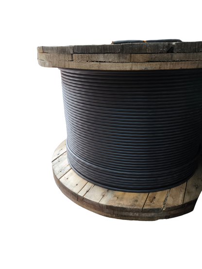 Phelps Dodge 30mm 3 core power cable neatly coiled on a wooden spool for electrical wiring