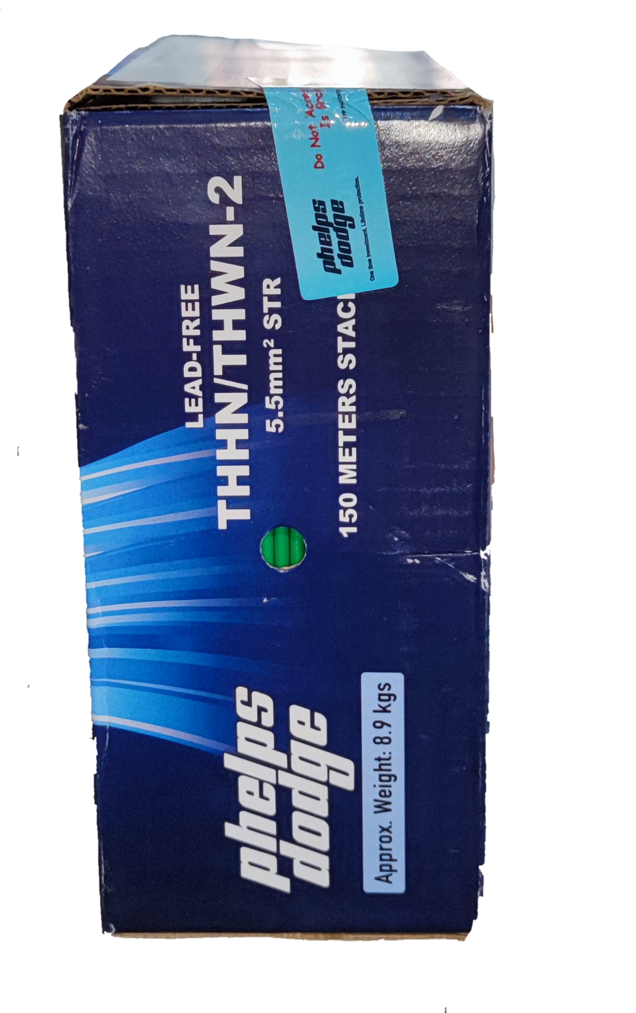 Phelps Dodge box of 5.5mm THHN Stranded wire with 150 meters length and lead-free construction