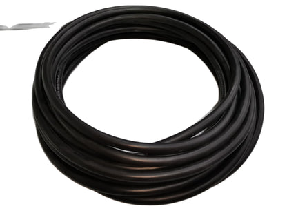 Coiled black Phelps Dodge perma cord wire durable insulated electrical wire