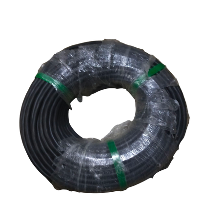 Coiled Phelps Dodge perma cord wire wrapped with plastic for protection and secured with green ties