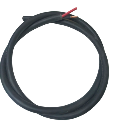 Phelps Dodge royal cord 2 core 5.5mm black electrical wire with exposed copper and red insulation