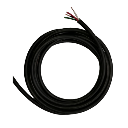 Coiled Phelps Dodge Royal Cord 8.0mm 4C electrical wire with exposed colored inner leads