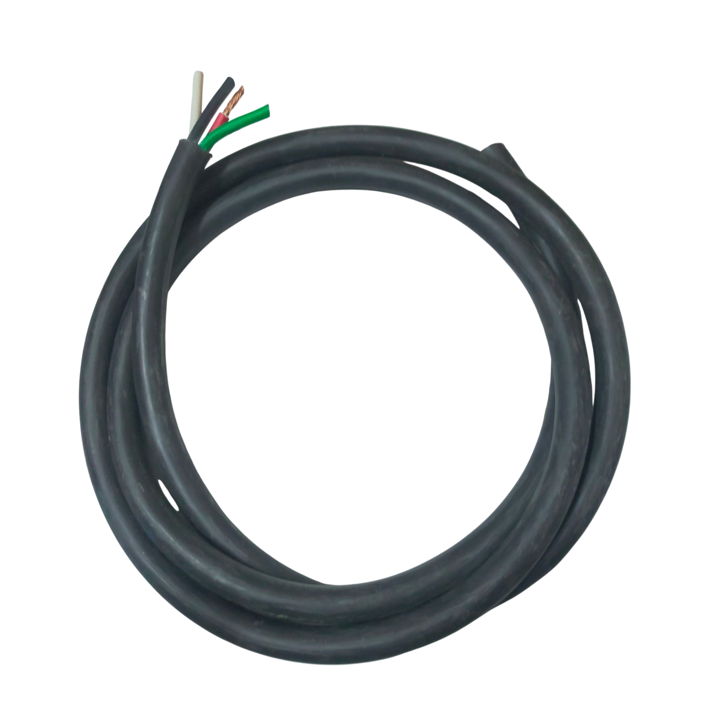 Phelps Dodge Royal Cord 8.0mm 4C black electrical wire with four colored internal leads