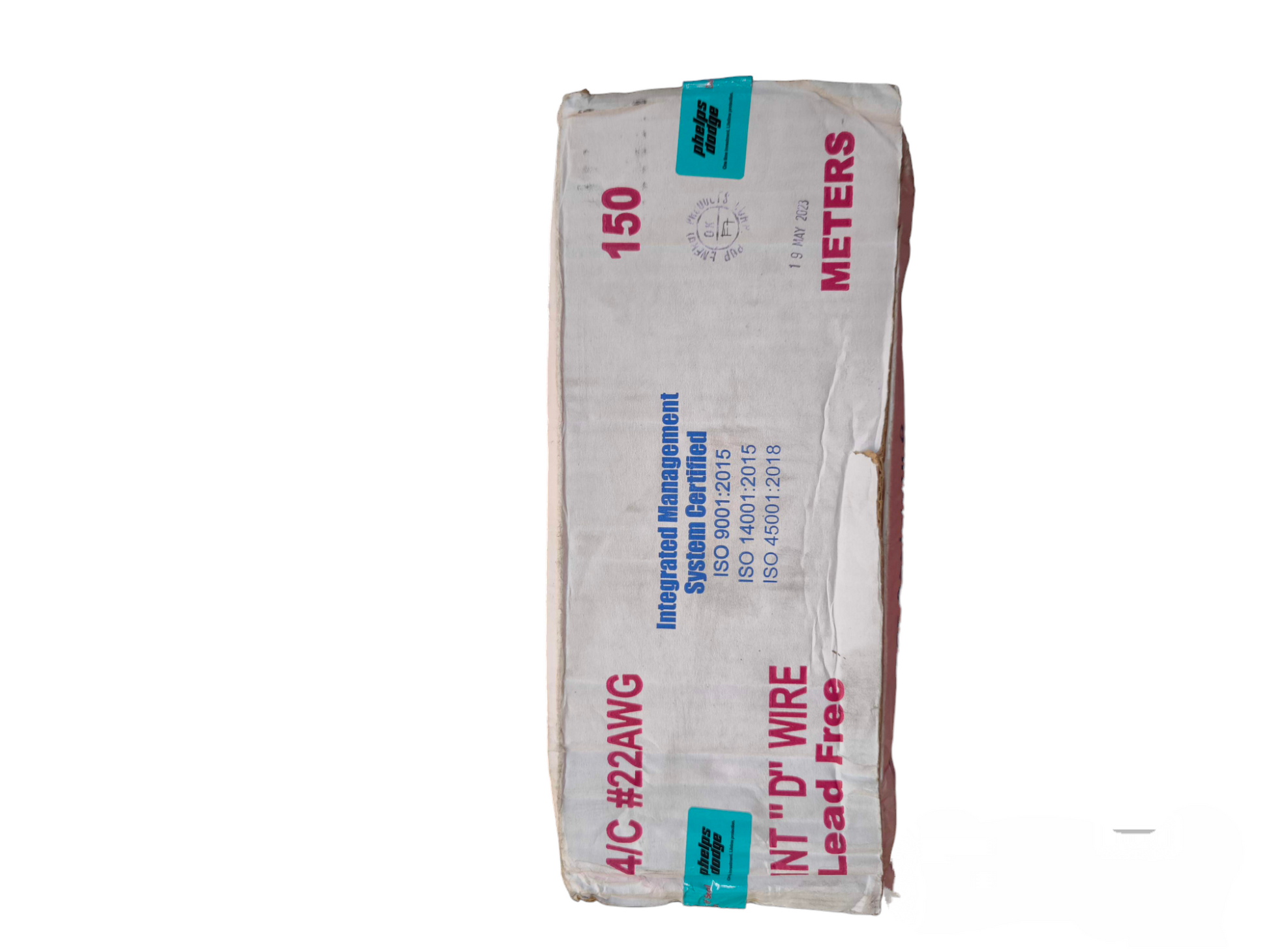 Phelps Dodge Telephone Jacketed Wire 22 gauge 150 meters lead free in white packaging