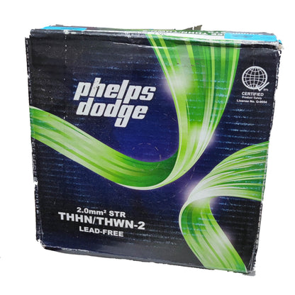 Phelps Dodge box of THHN AWG 14 Stranded Wire Black with 2.0mm2 STR lead-free wiring