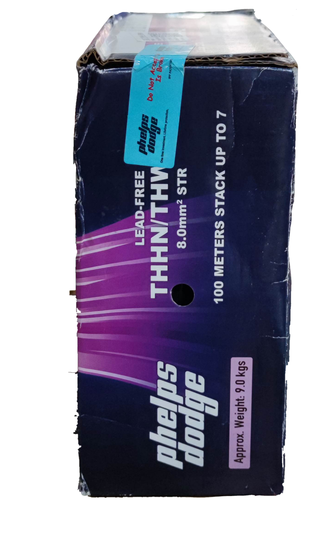 Phelps Dodge box of THHN AWG 8 Stranded Red lead-free wire 100 meters roll