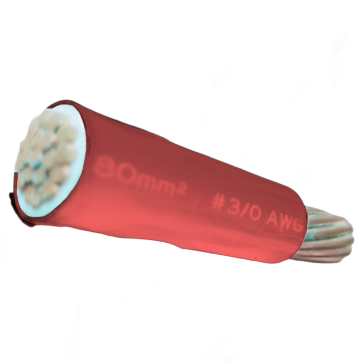 Phelps Dodge THHN wire 80mm red with durable insulation and multiple strands for electrical applications