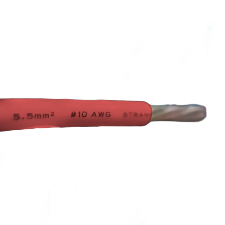 Philflex 5.5mm THWN Stranded wire Red with visible copper strands and insulation markings