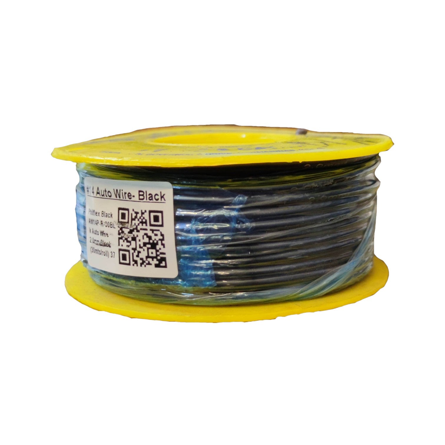 Philflex automotive wire AWG 14 in black color on a spool ideal for automotive applications