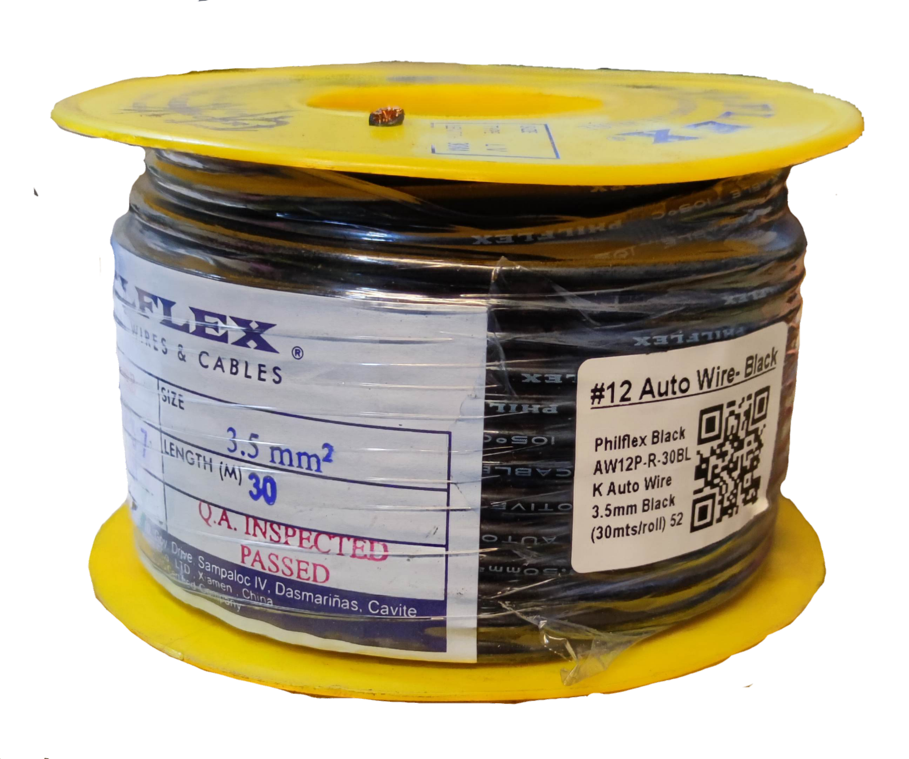 Philflex Autowire AWG #12 ( 3.5 mm) Automotive Wire Auto Wire Black