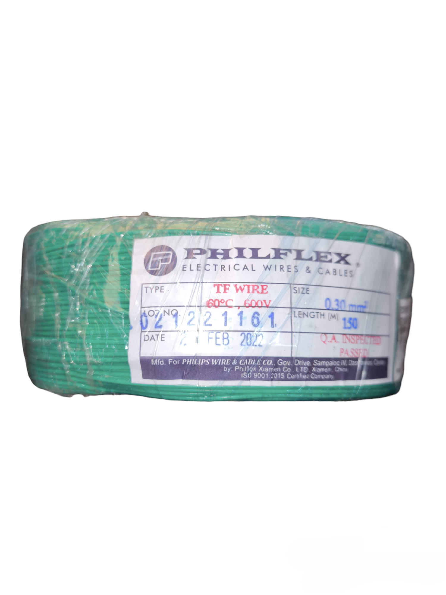 Philflex TF Wire AWG 22 Stranded Hook up Wire green insulated coil for electronics and panel wiring