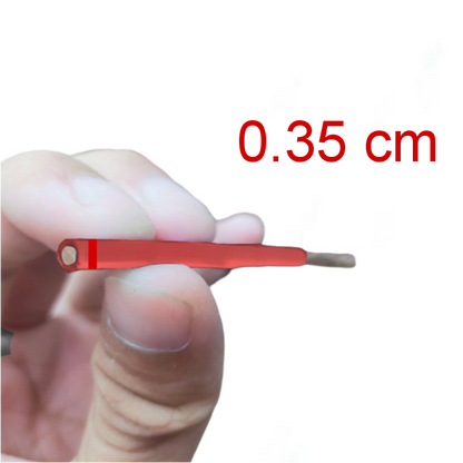 Philflex THWN AWG 12 Stranded Red wire held between fingers showcasing 0.35 cm thickness