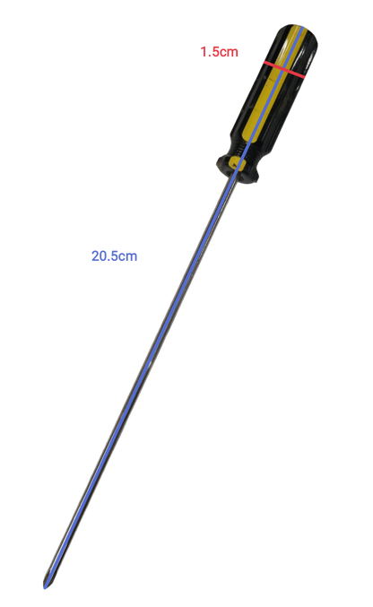 Philip Screw Driver 901 150mm by Rubicon with long metal shaft and ergonomic handle